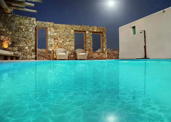 Luxury Mykonos Sunkissed Private Pool Kastro فيلة
